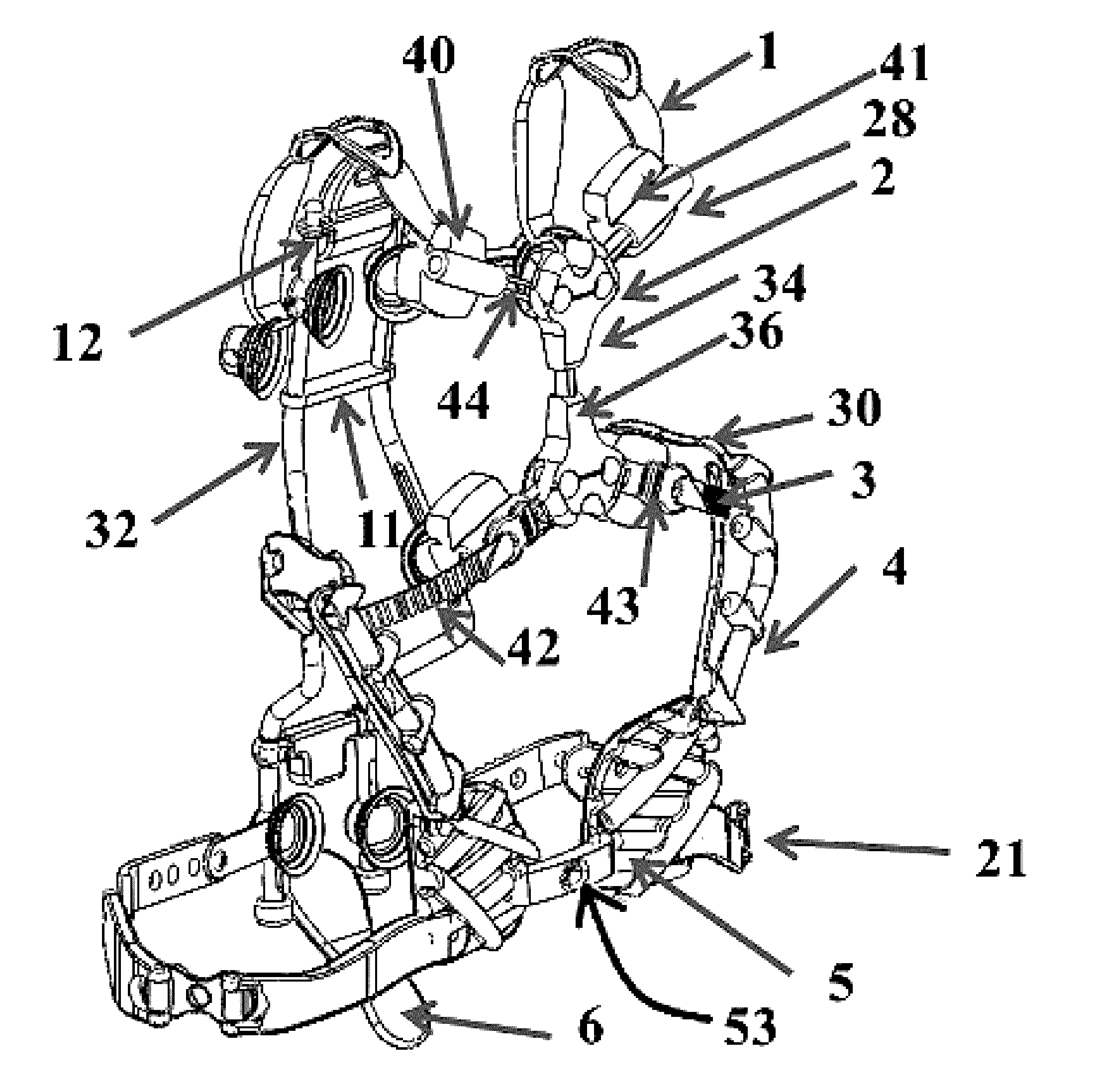 Adjustable dual function spinal exoskeleton active spinal orthosis