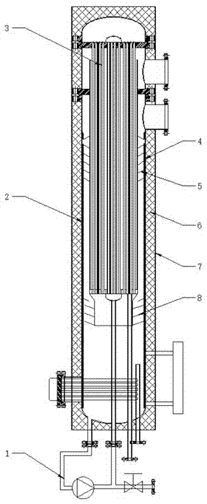 Technological structure of integrated evaporation tower capable of acquiring clean steam in energy-efficient manner