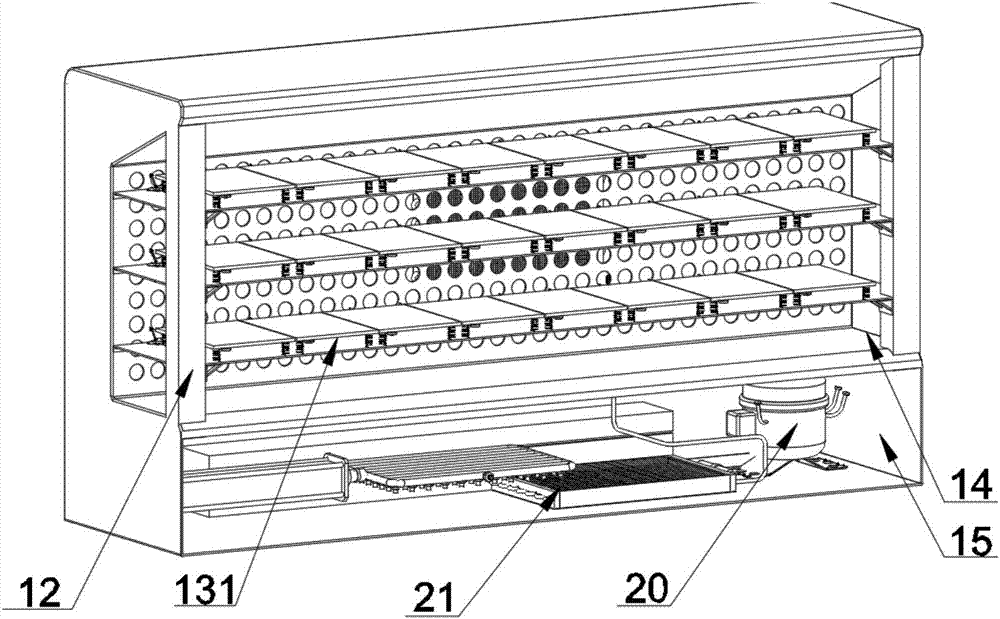 Beverage cold storage air curtain cabinet