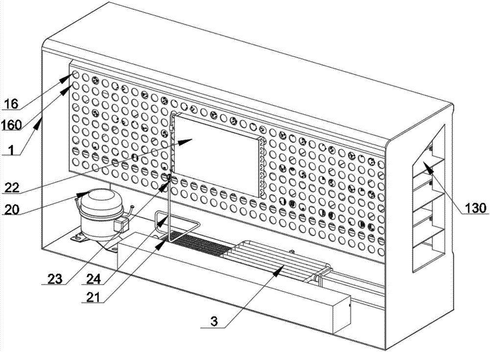 Beverage cold storage air curtain cabinet