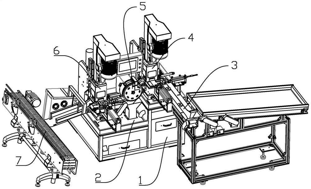 A fully automatic magnetic ring chamfering and grinding equipment that can remove dust from the magnetic ring