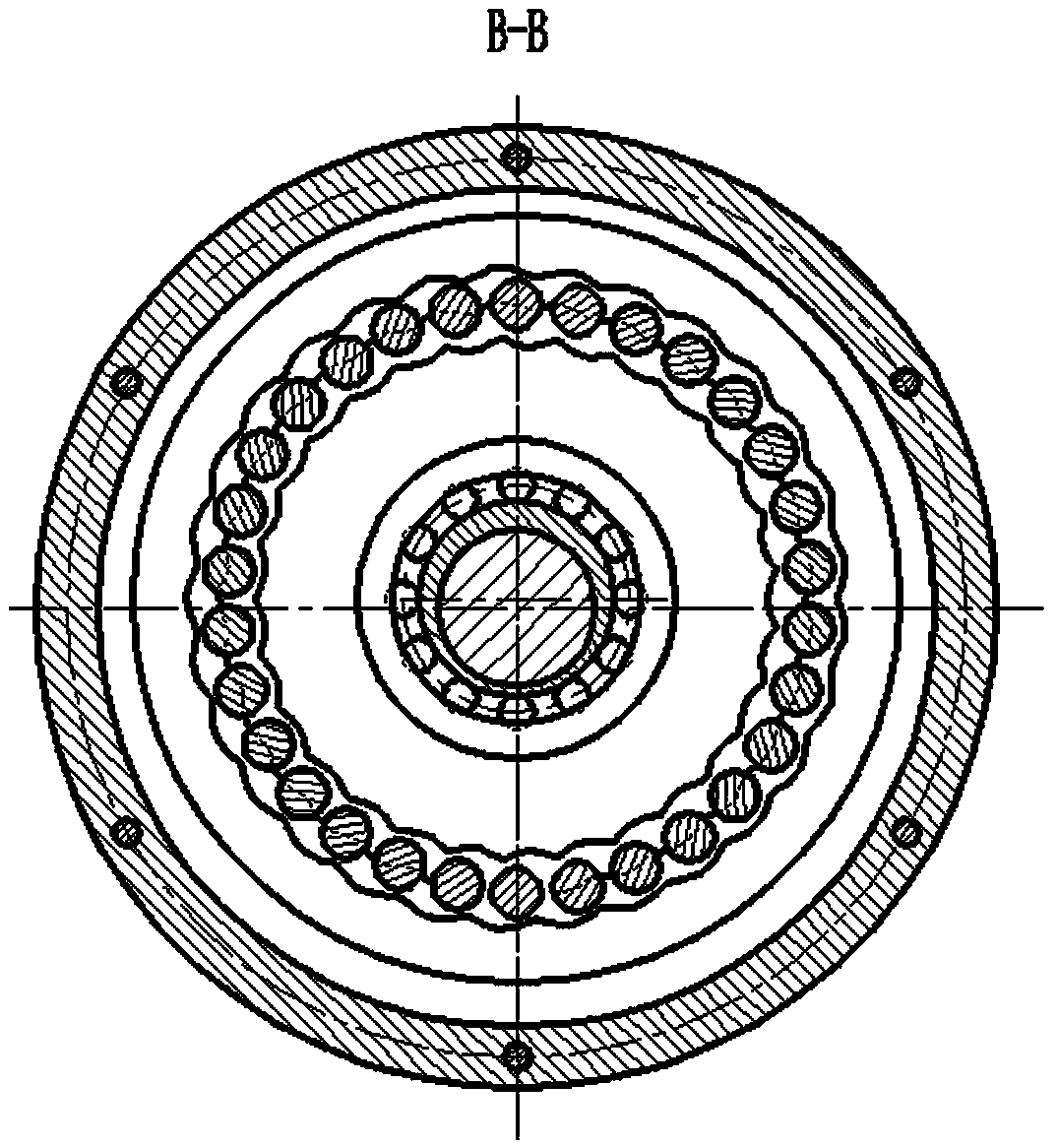 Two-stage-parallel cycloidal steel ball speed reducer