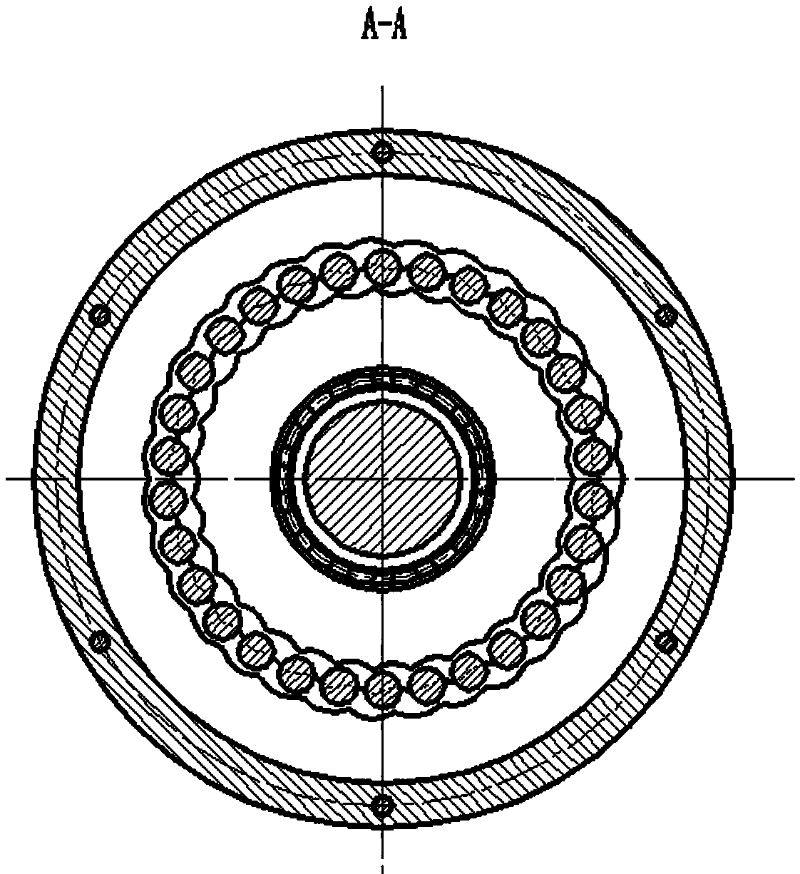 Two-stage-parallel cycloidal steel ball speed reducer