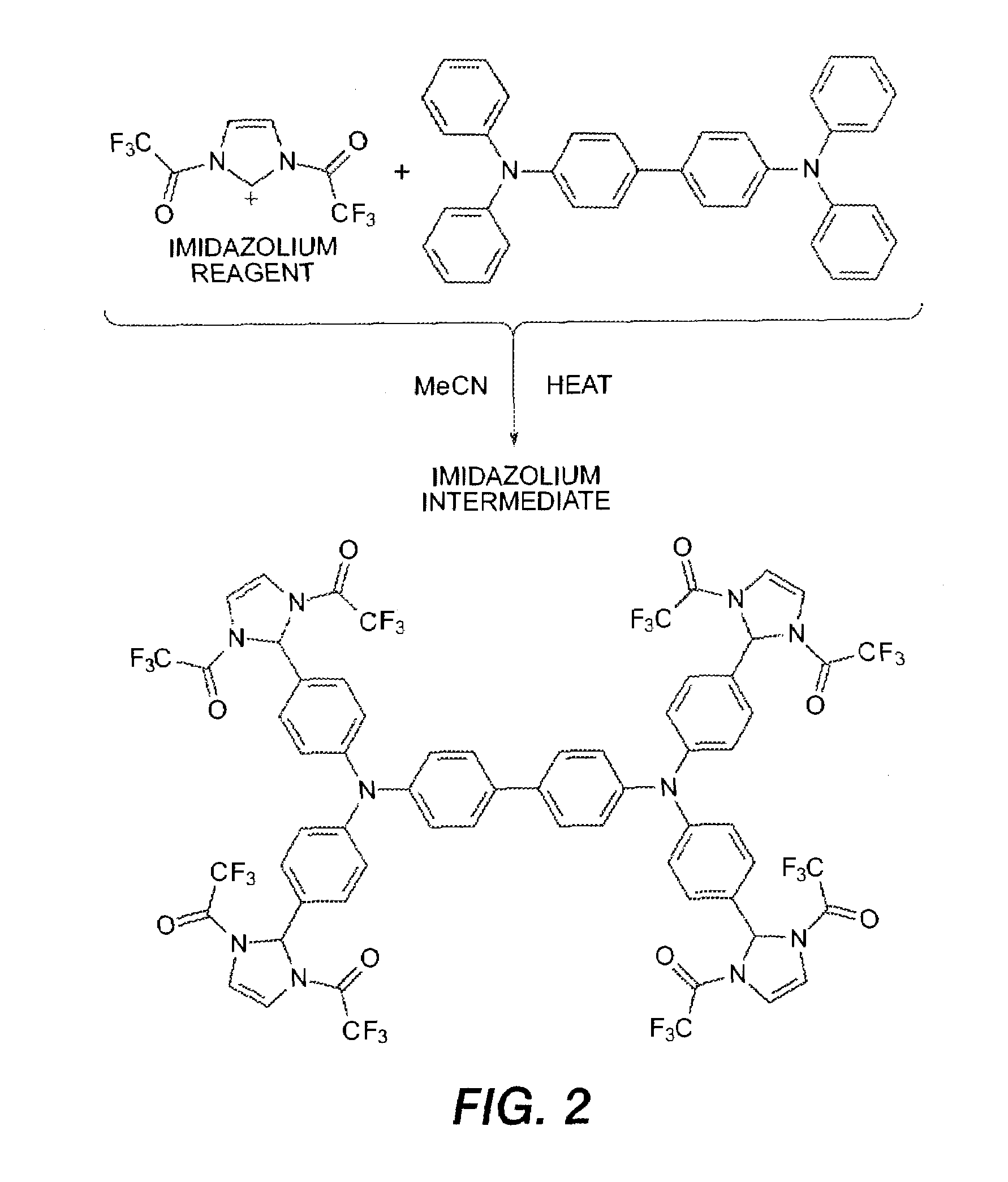 Electrophilic aromatic substitution with diacyl imidazolium