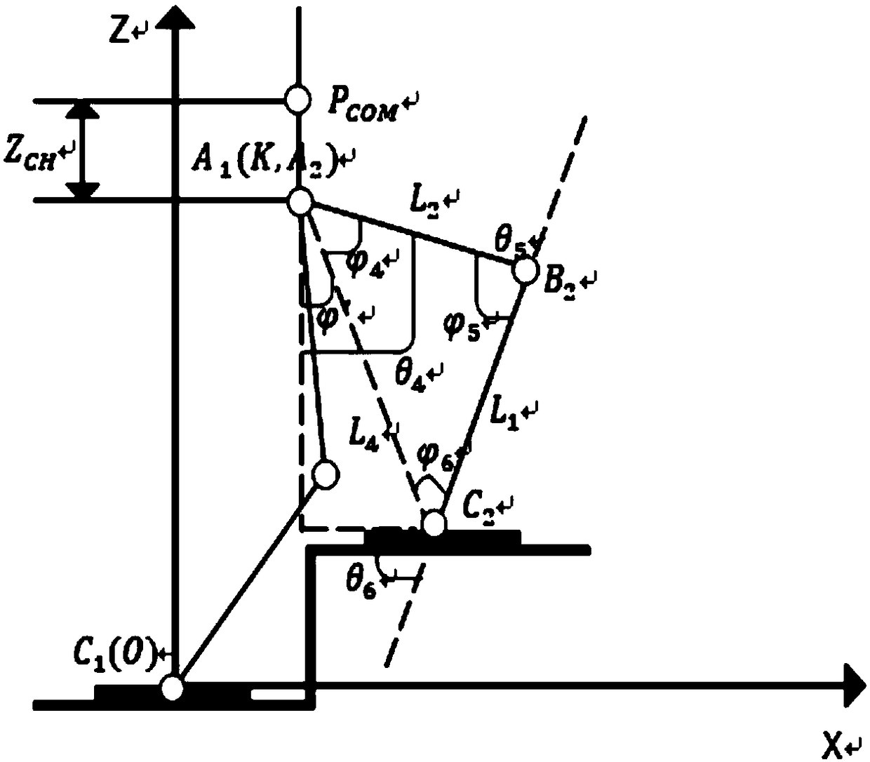 Biped robot climbing stair gait planning method and device and robot