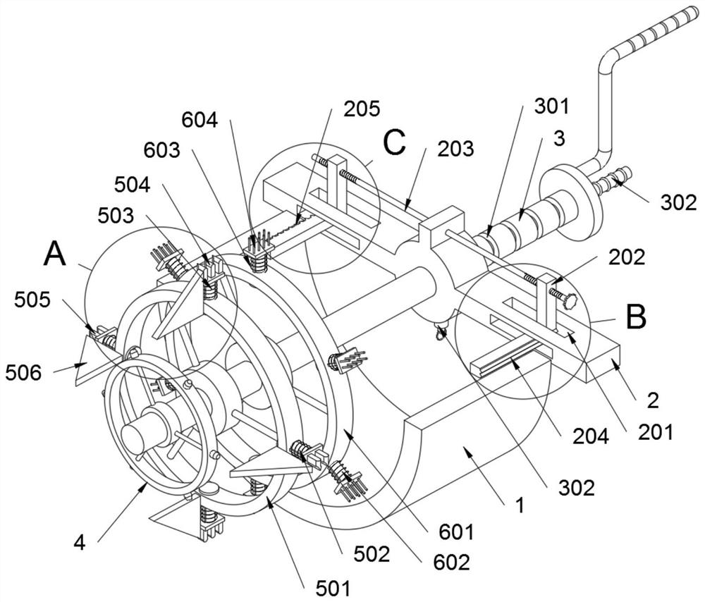 Physical inner wall desilting device for large-diameter connecting pipes in water conservancy projects