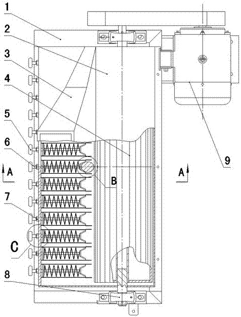 Flexible walnut shell breaking machine