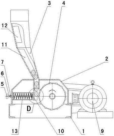 Flexible walnut shell breaking machine