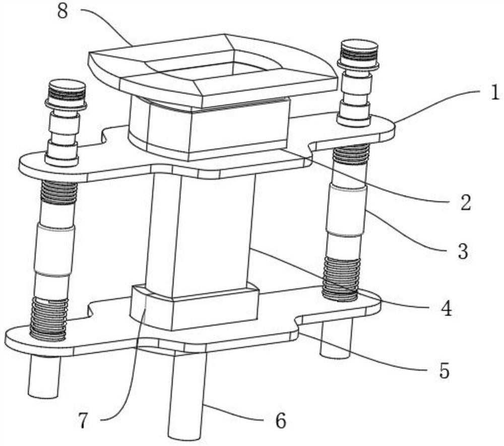 Warm forging deep hole extrusion die