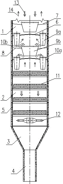 Combined catalyst stripper