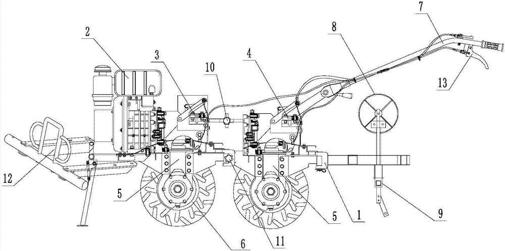 Tillage machine with mulch covering device