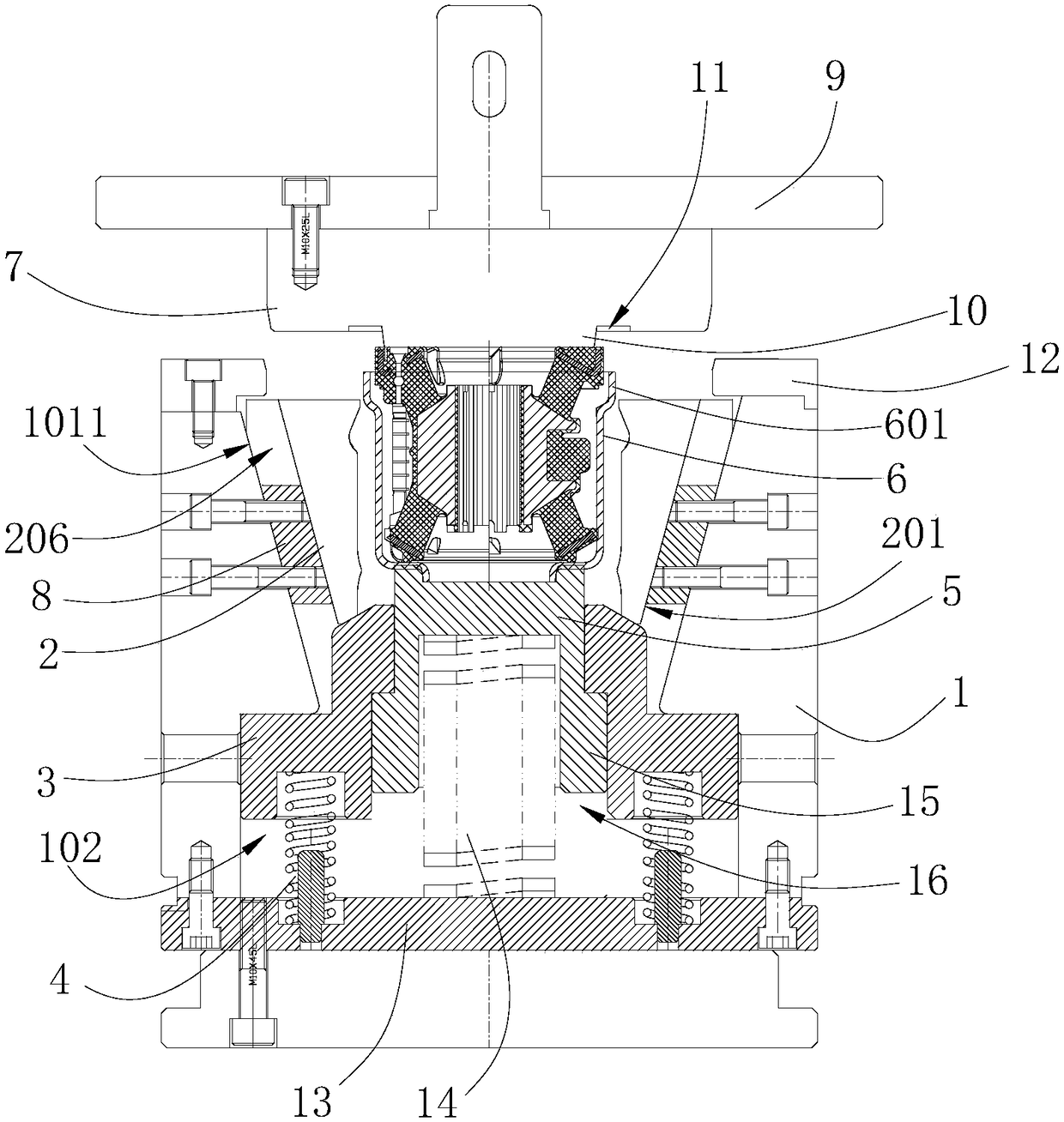 Liquid seal bushing assembly device