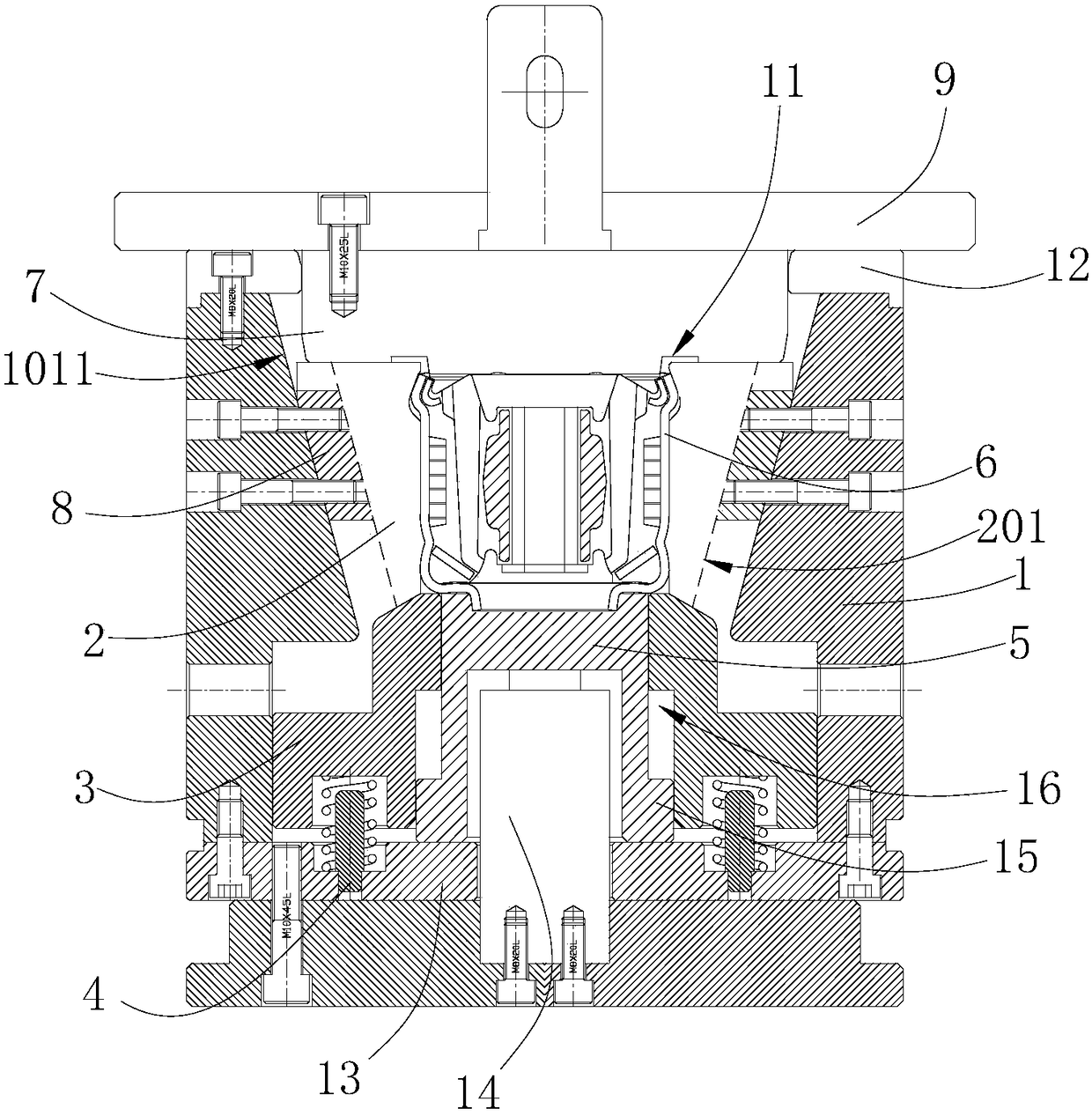 Liquid seal bushing assembly device