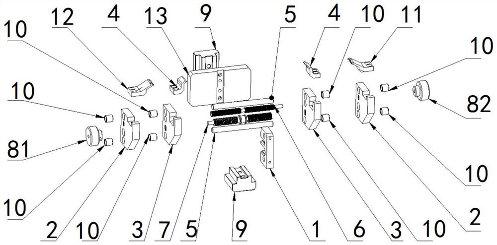 Wire harness terminal fixation double-layer fixture