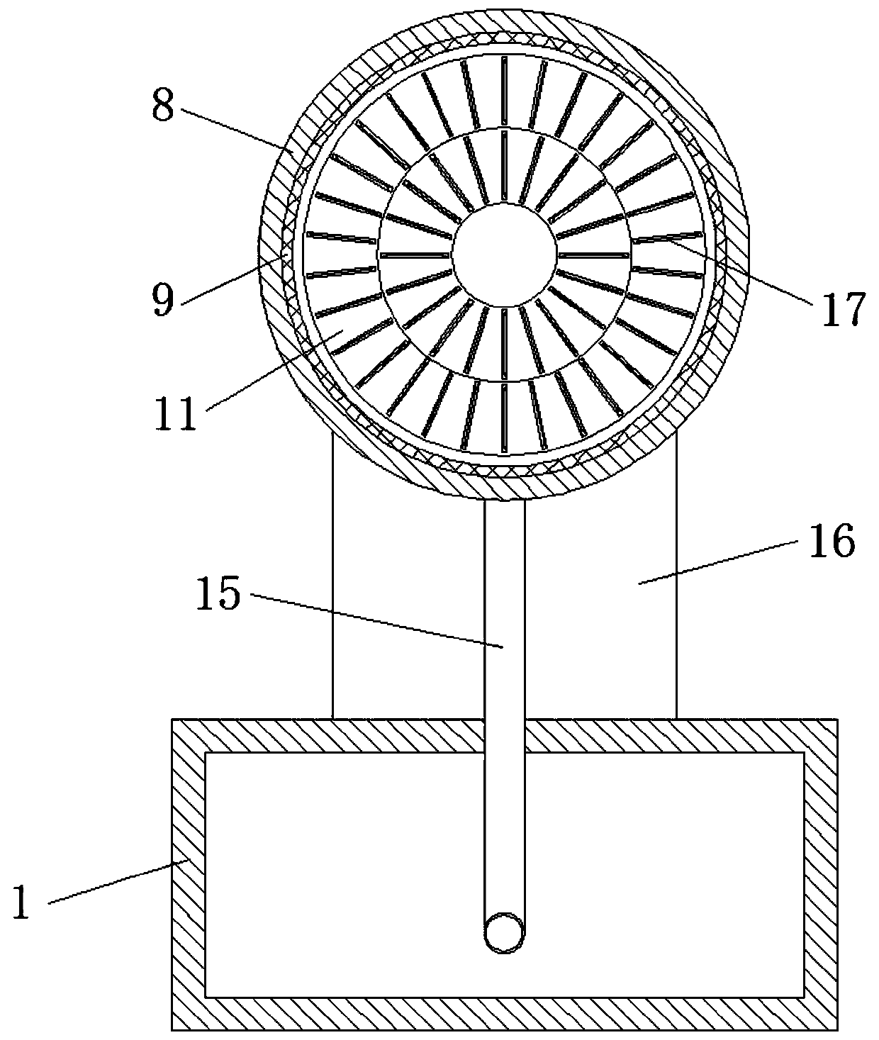 Environment-friendly processing device for waste battery