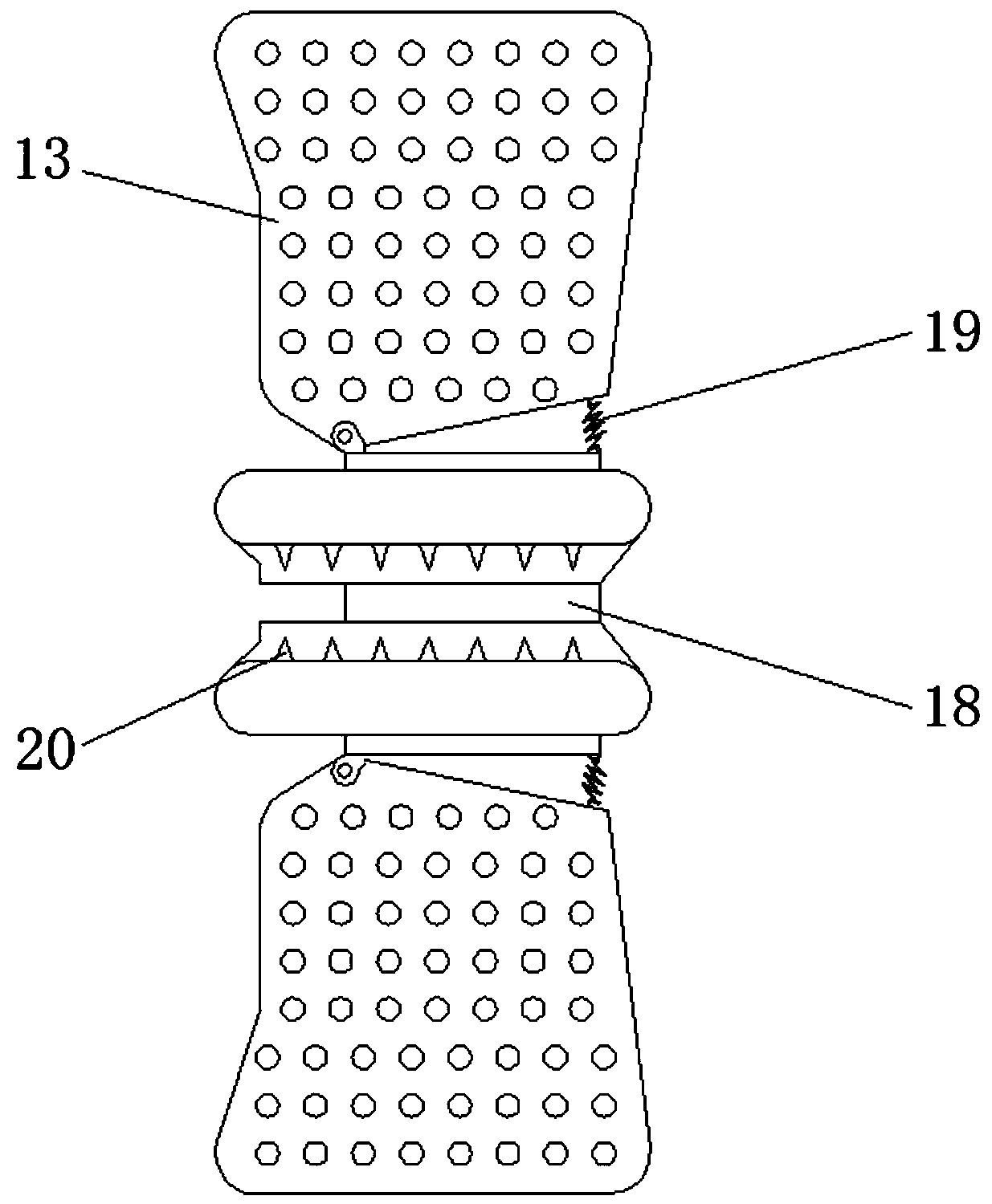 Environment-friendly processing device for waste battery