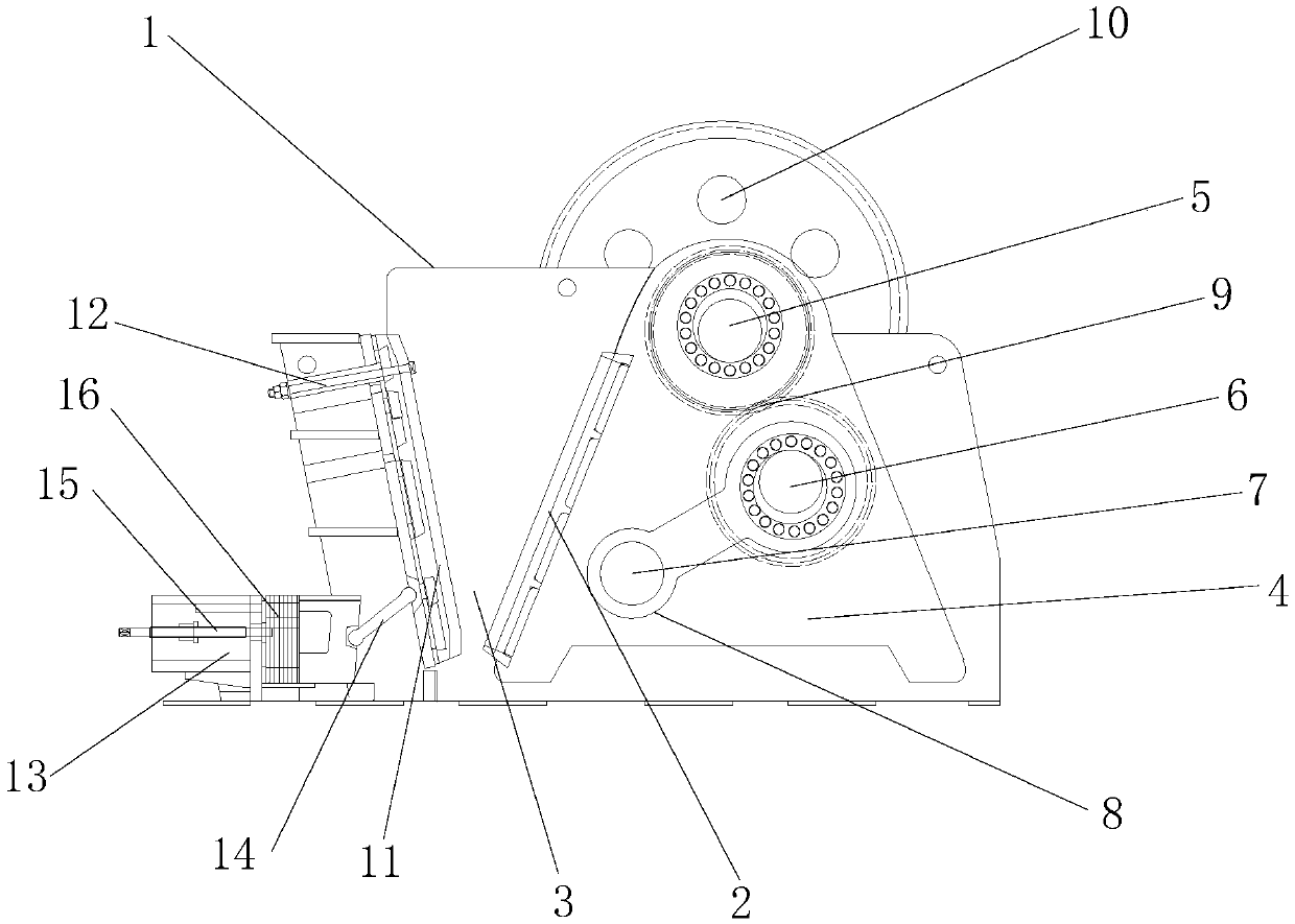 Three-axis jaw crusher