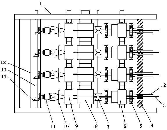 Flame-retardant sewing thread and production process thereof