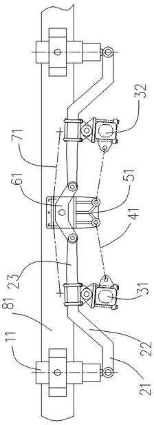 Suspension device for mining vehicles