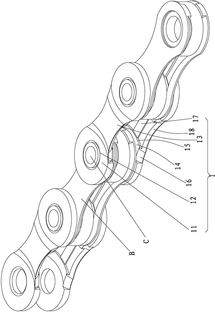 Chain sheet structure