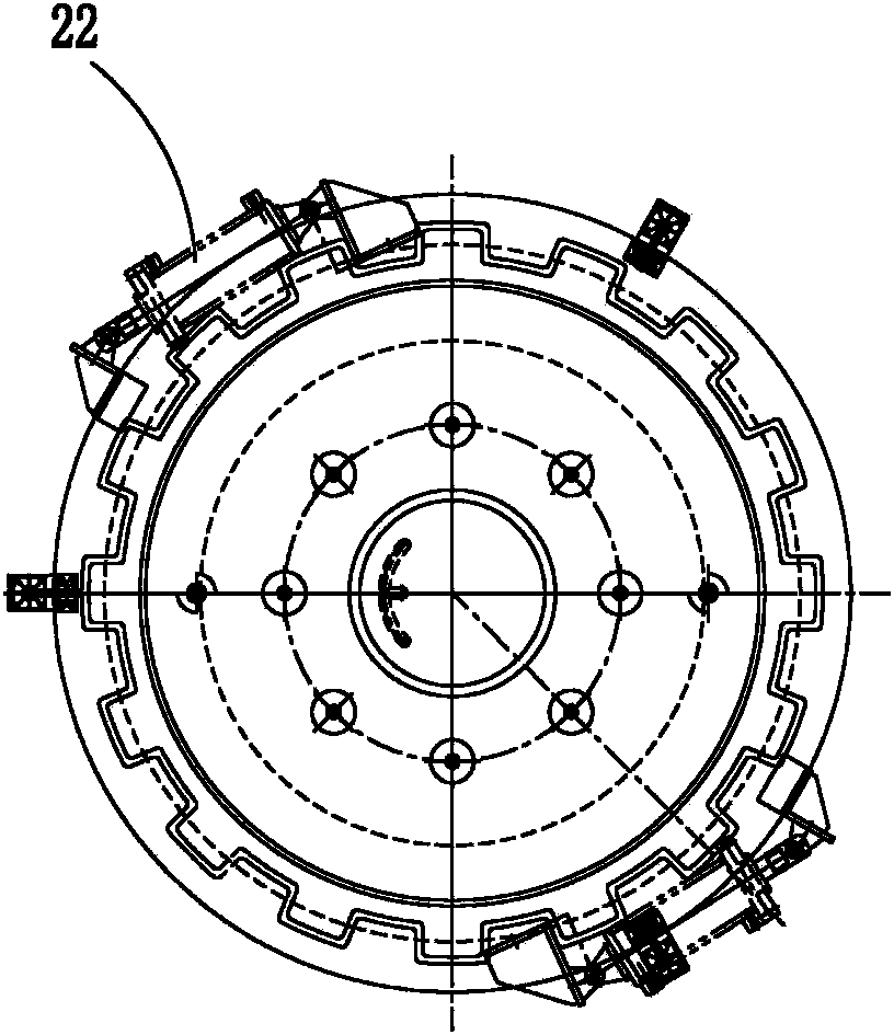 Single-mold engineering tire shaping vulcanizing machine and engineering tire vulcanizing method