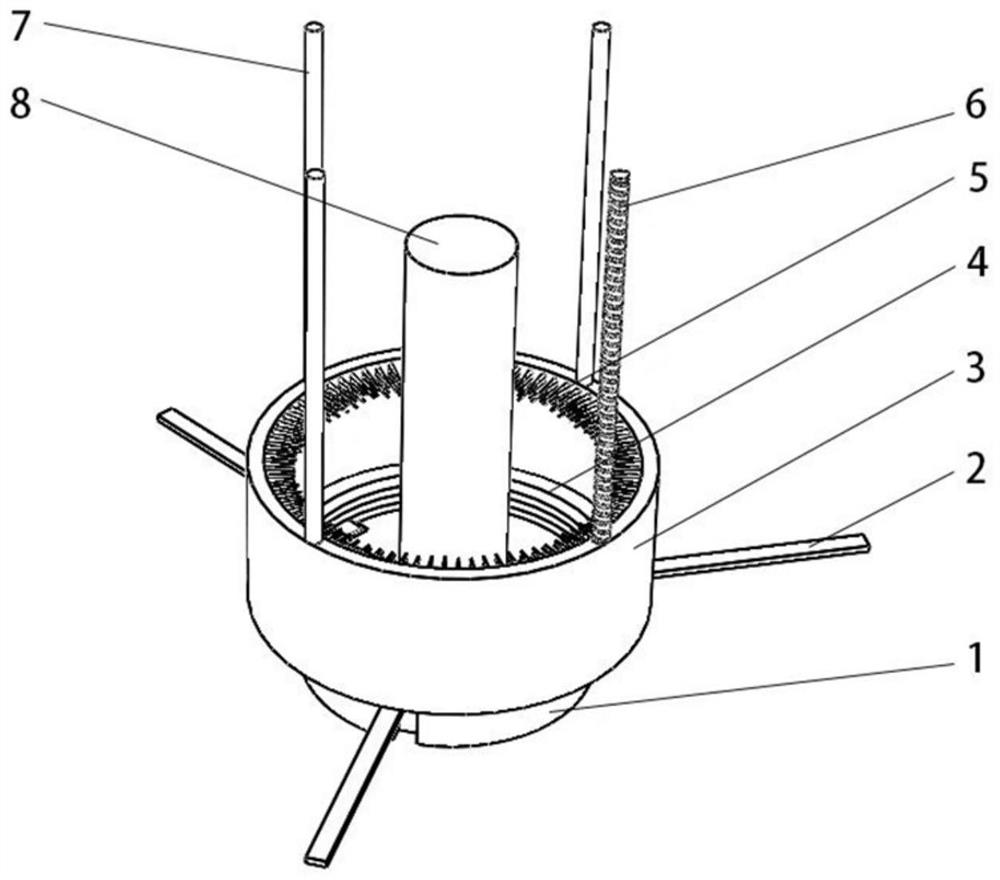 Blade winding cleaning device, lawn mower and implementation method