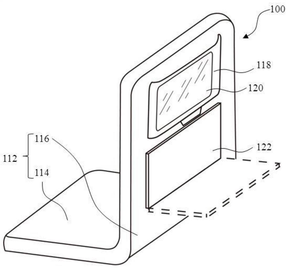 Integrated aircraft passenger entertainment device, aircraft passenger seat and aircraft