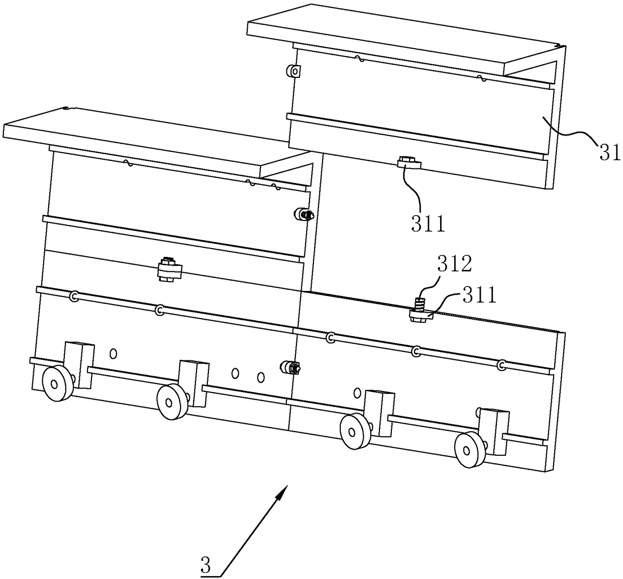 Construction method for bank protection engineering construction through integral steel sliding formwork structure