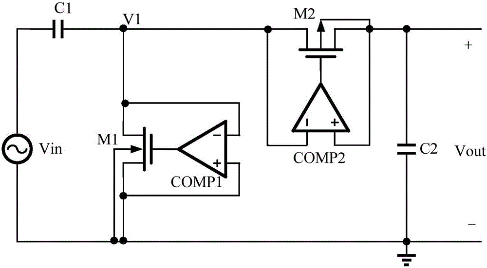 Wide input range high efficiency voltage doubler ac/dc rectifier circuit for piezoelectric energy harvesting