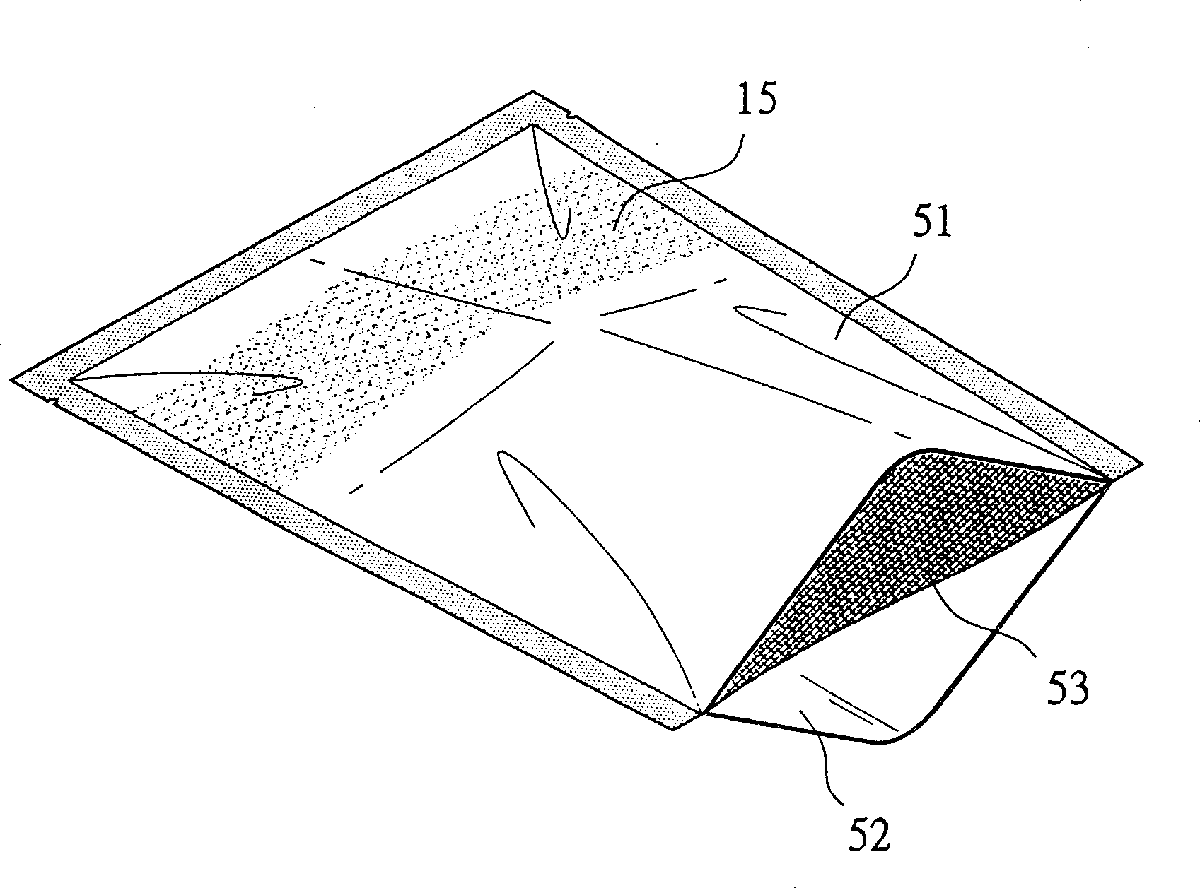 Microwave heating available vacuum-packed bag, and fabricating method