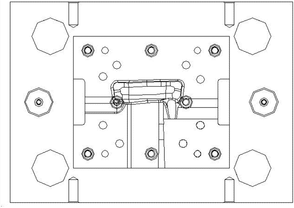 Drawing die used for manufacturing fixed angle plate on saloon car