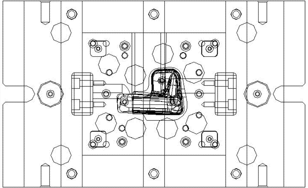 Drawing die used for manufacturing fixed angle plate on saloon car