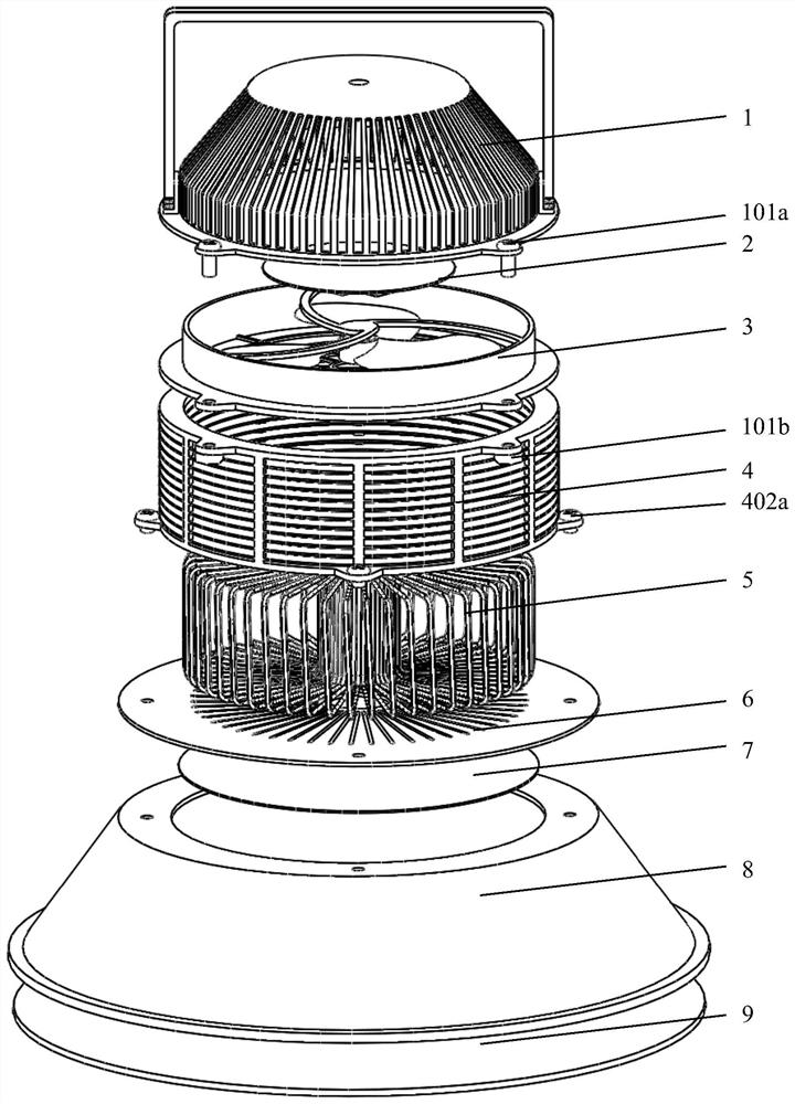 A high-power LED lamp heat sink