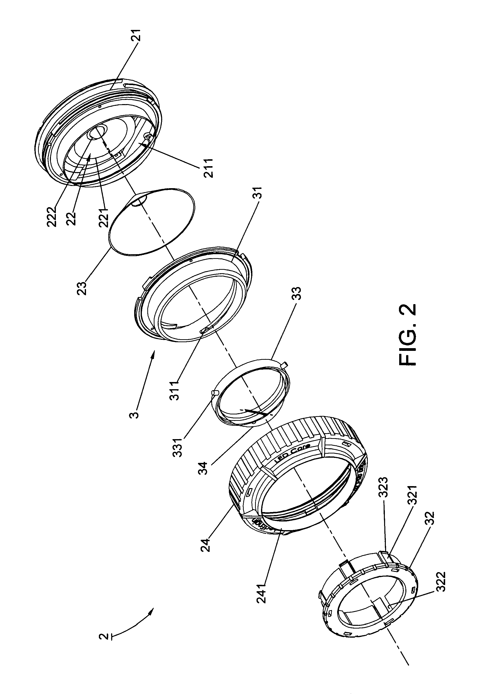 LED lamp capable of adjusting a beam spread thereof