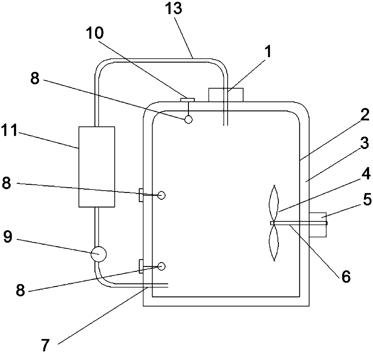 Wine freezing heat preservation tank with homogenizing function