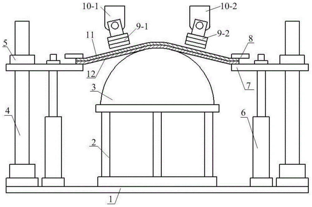 Stretch and electromagnetic compound incremental forming method and device for large thin-walled parts