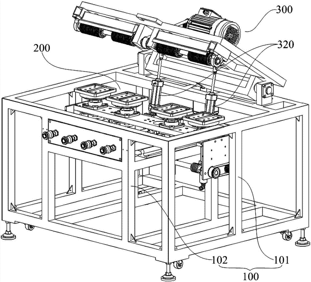 Polishing machine with 3D hook face