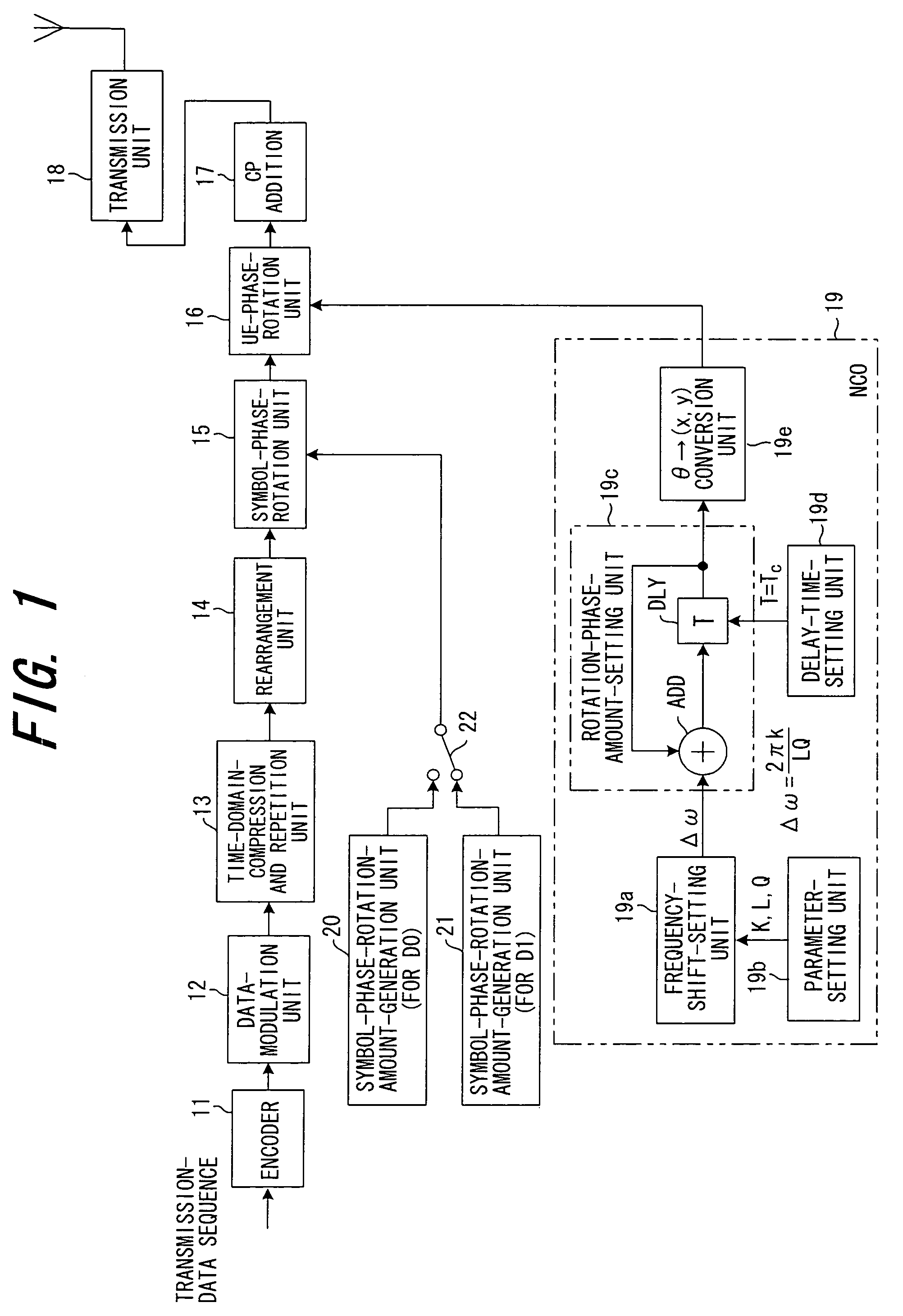 Frequency-division multiplexing transceiver apparatus, wave-number-division multiplexing transceiver apparatus and method