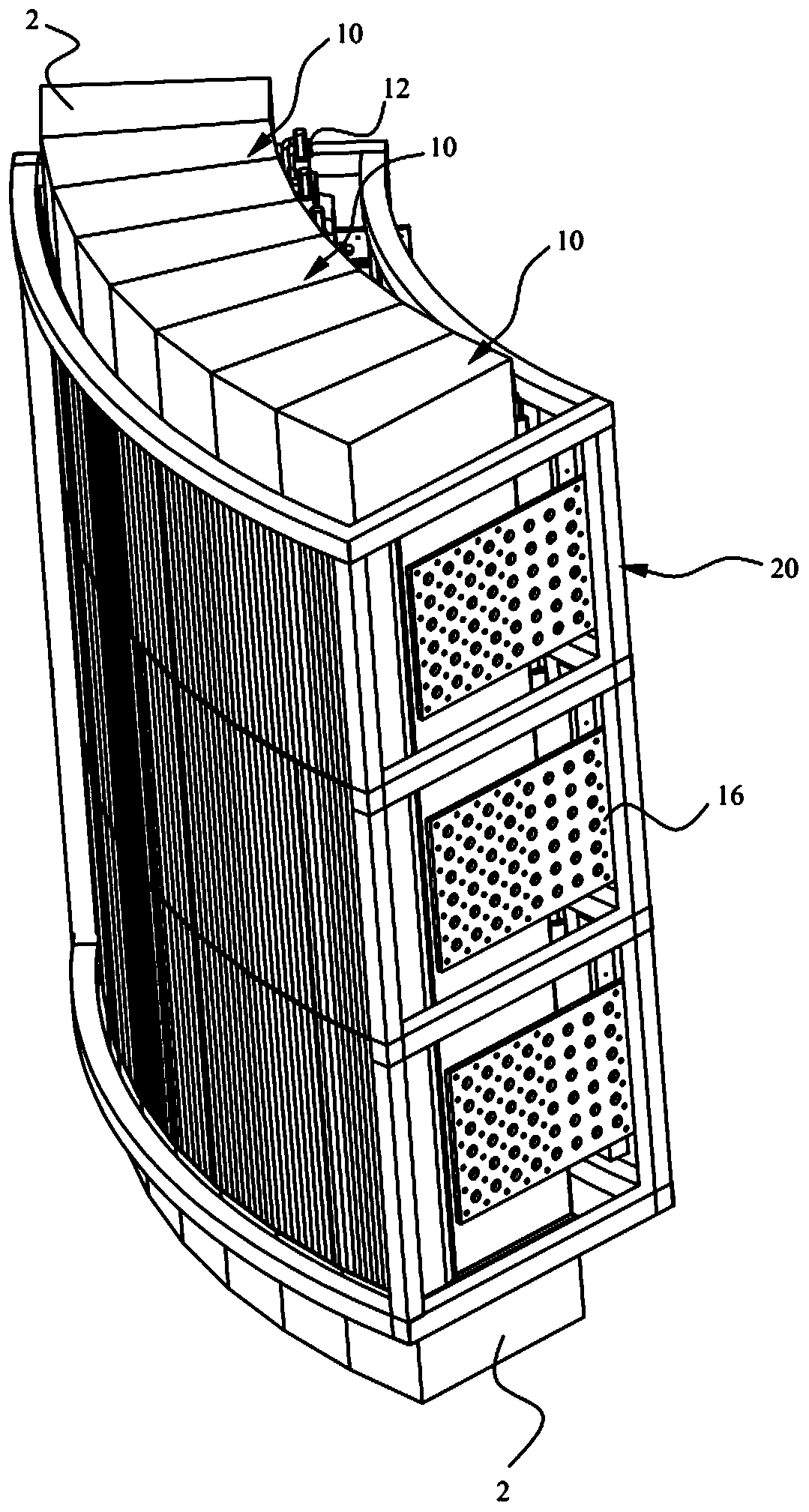 A heat collection module, heat collection device and tower solar power generation system