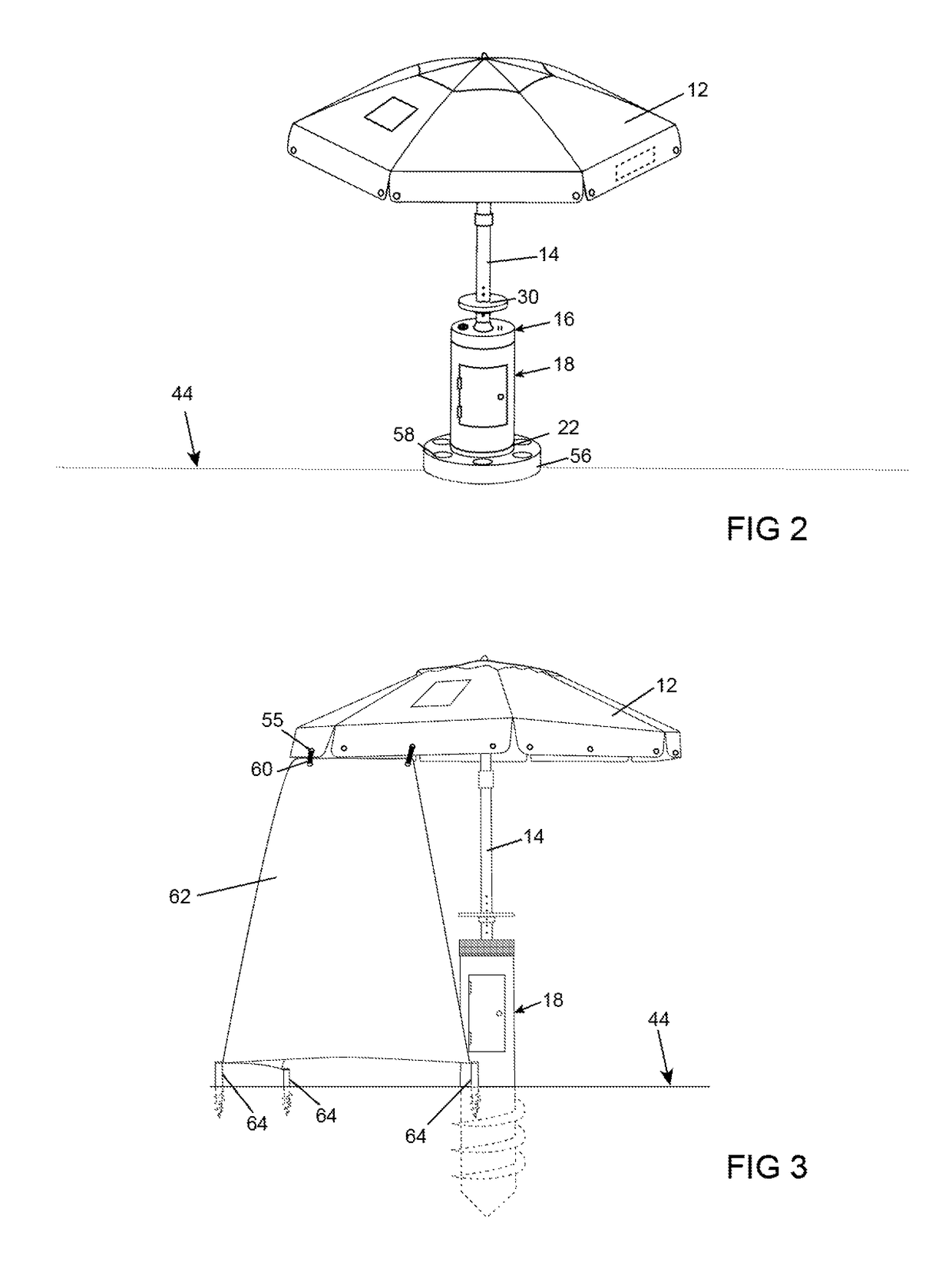 Umbrella storage spike