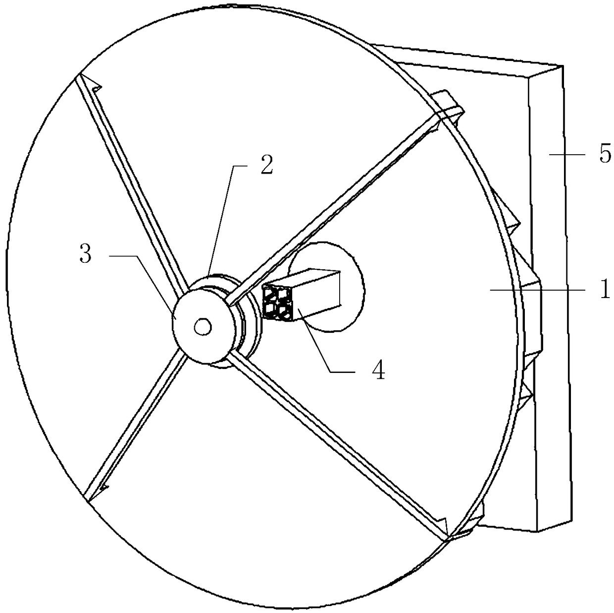 Circularly polarized single-pulse Cassegrain antenna