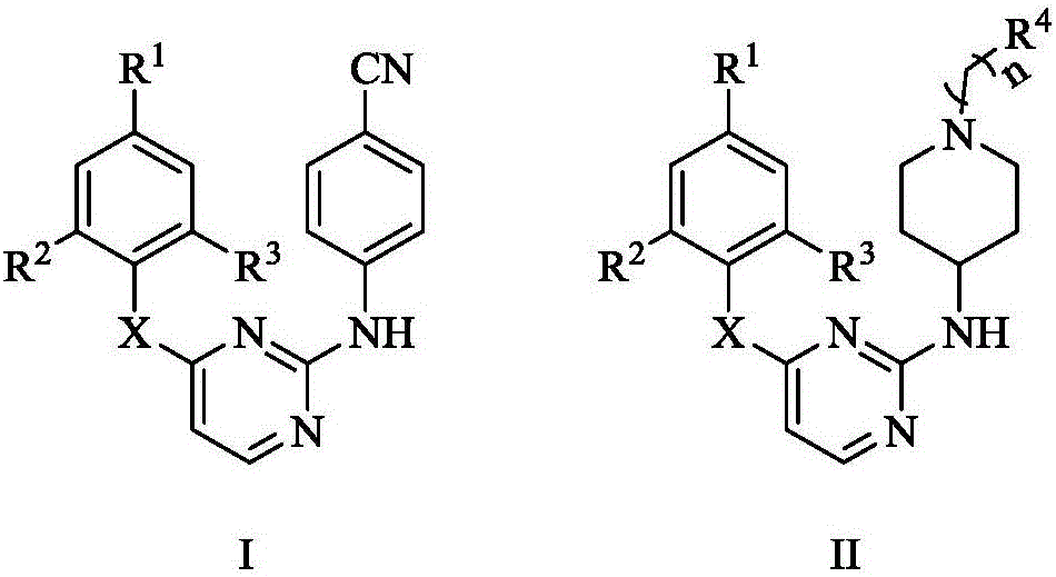 Substituted diarylpyrimidine derivative as well as preparation method and application thereof