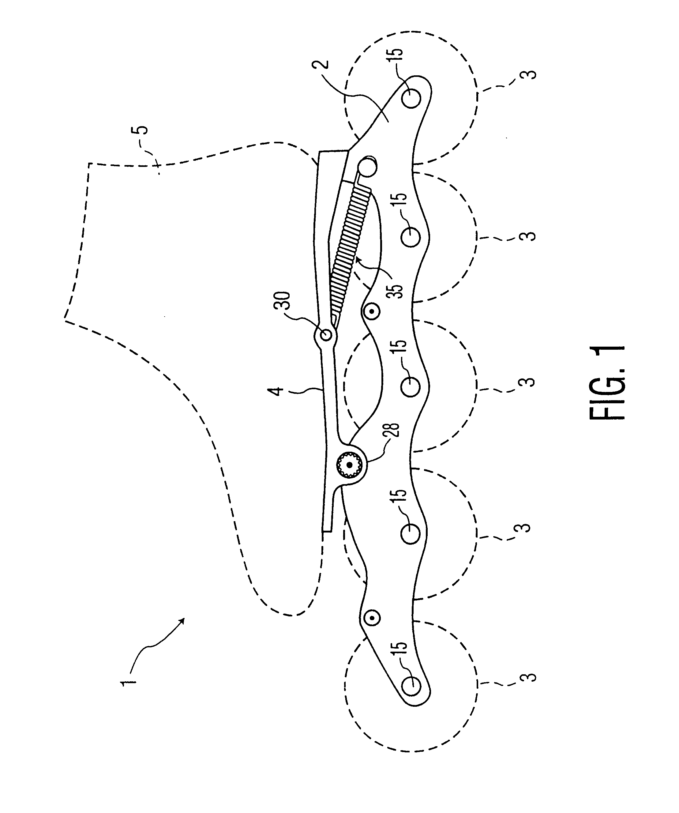 In-line racing skate propulsion device