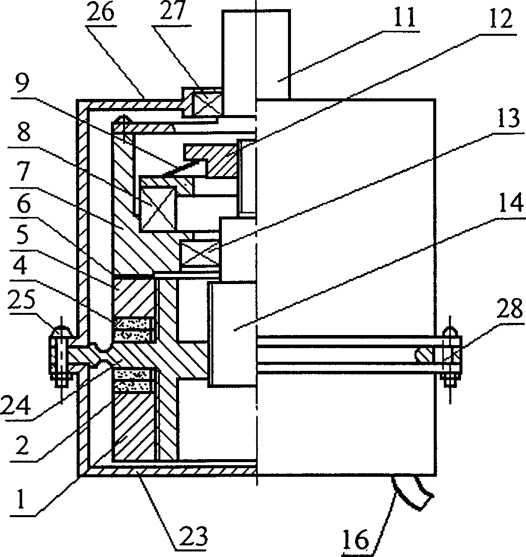 Composite supersonic motor with great moment and longitudinal torque