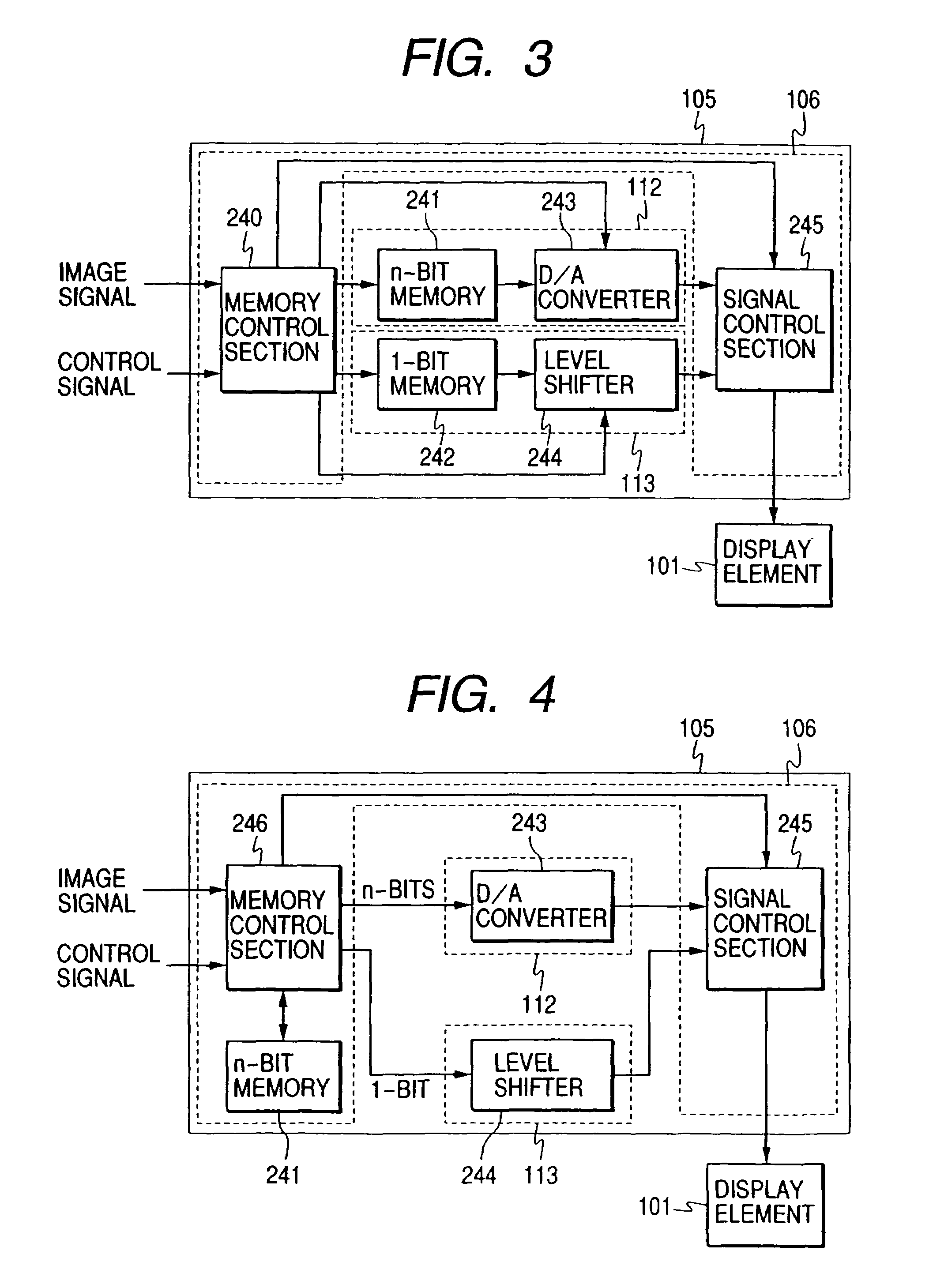 Color/black-and-white switchable portable terminal and display unit