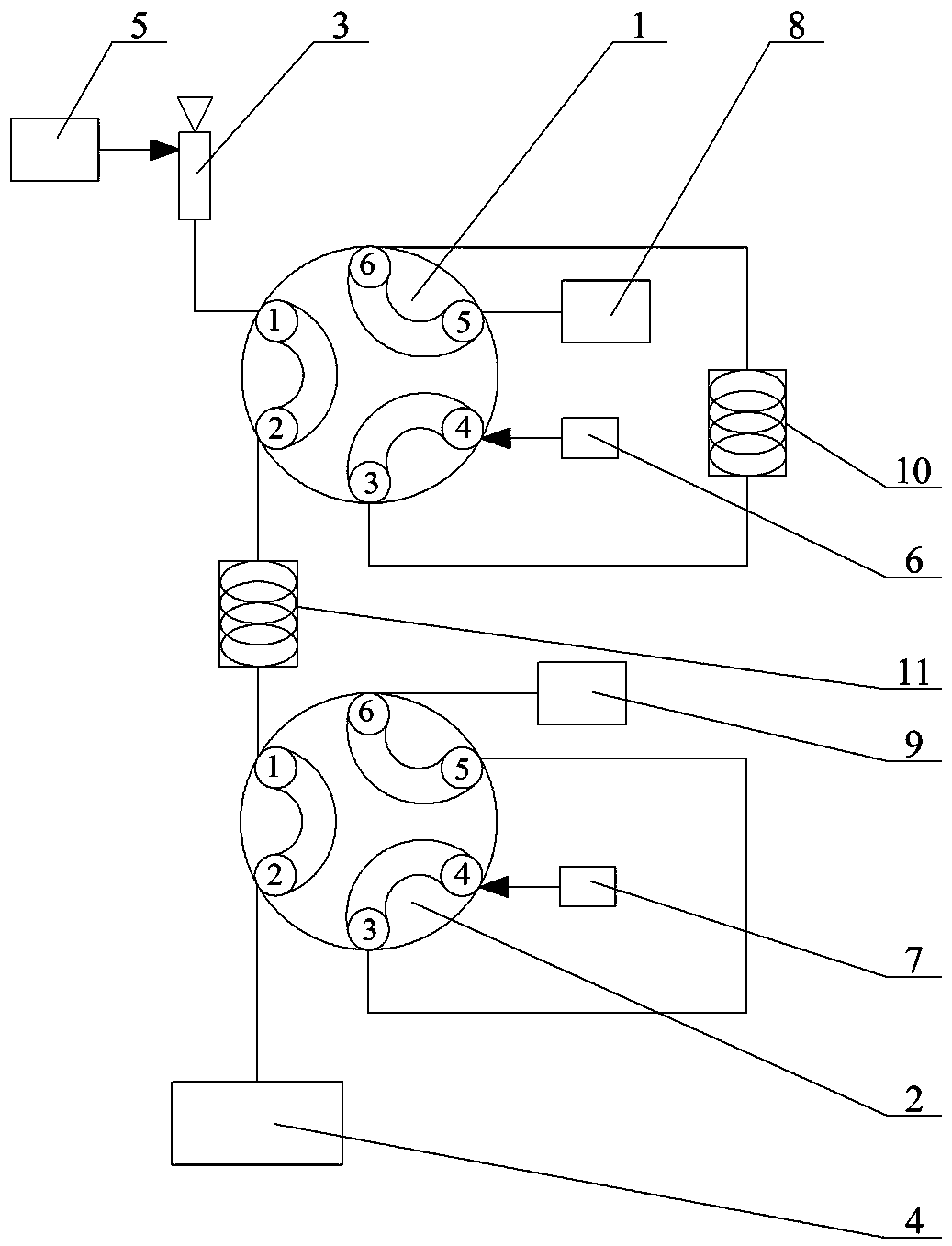 Gas chromatograph for detecting SF6 in transformer oil dissolved gas