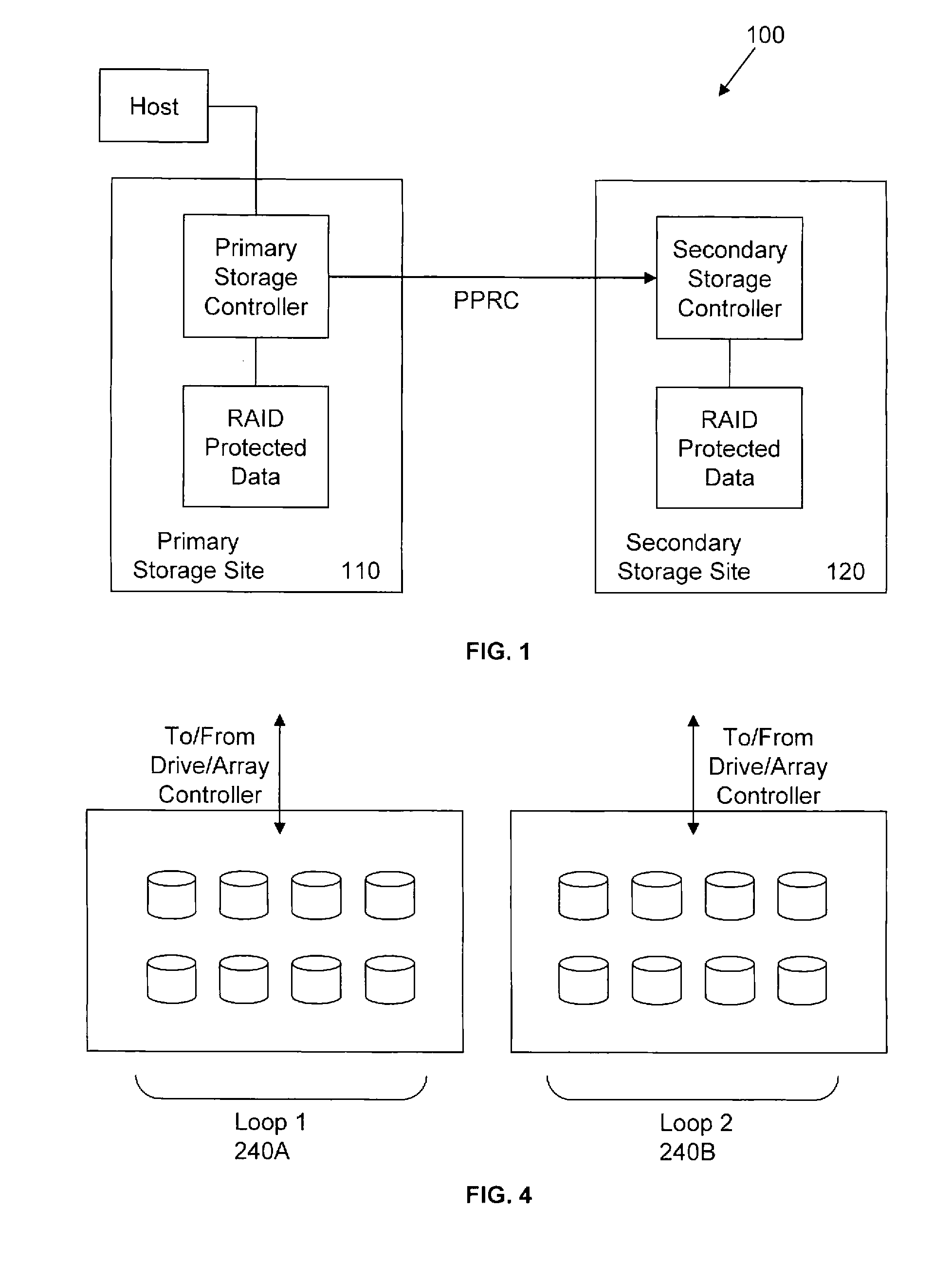 Data protection via software configuration of multiple disk drives