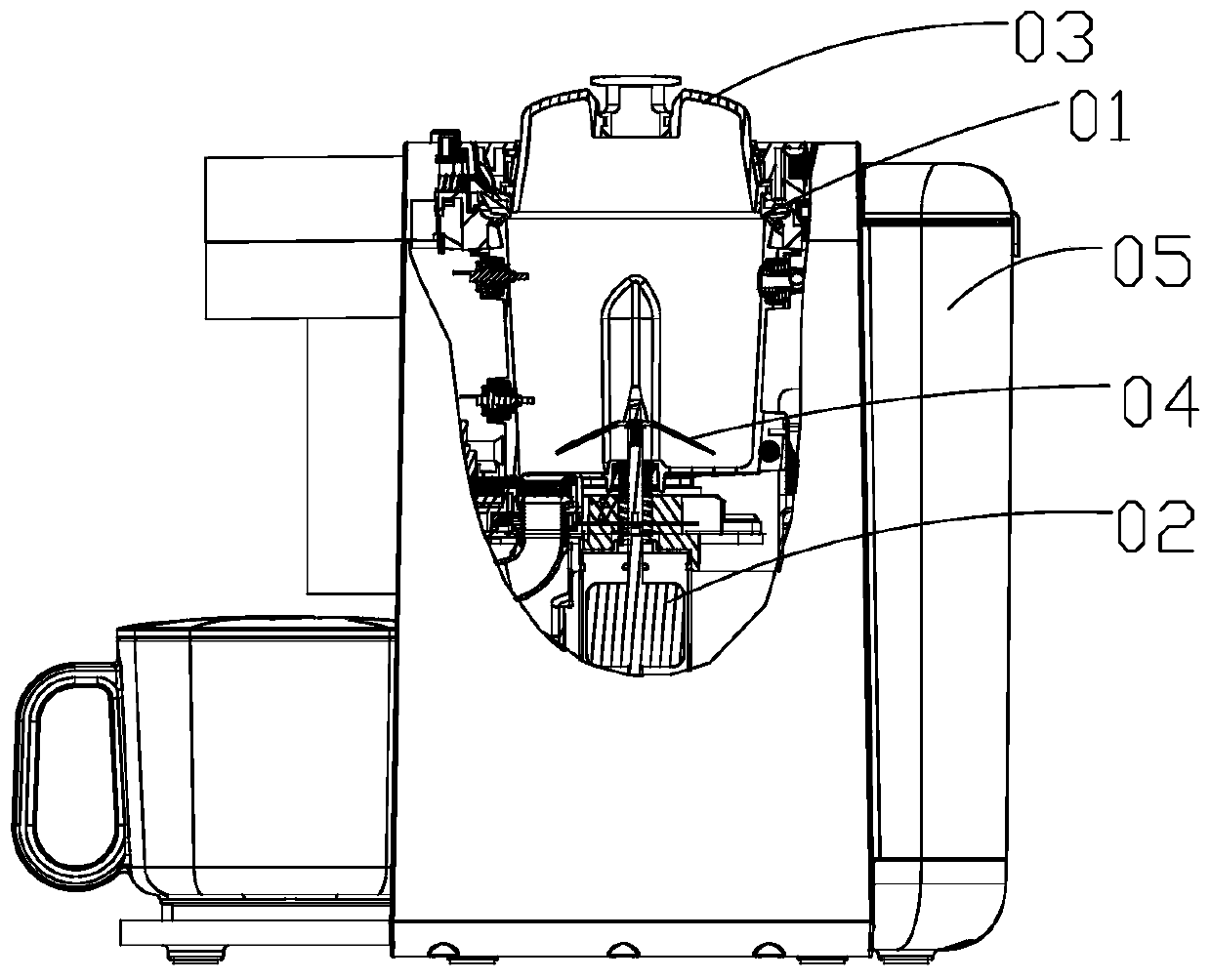 Automatic cleaning method of food processor