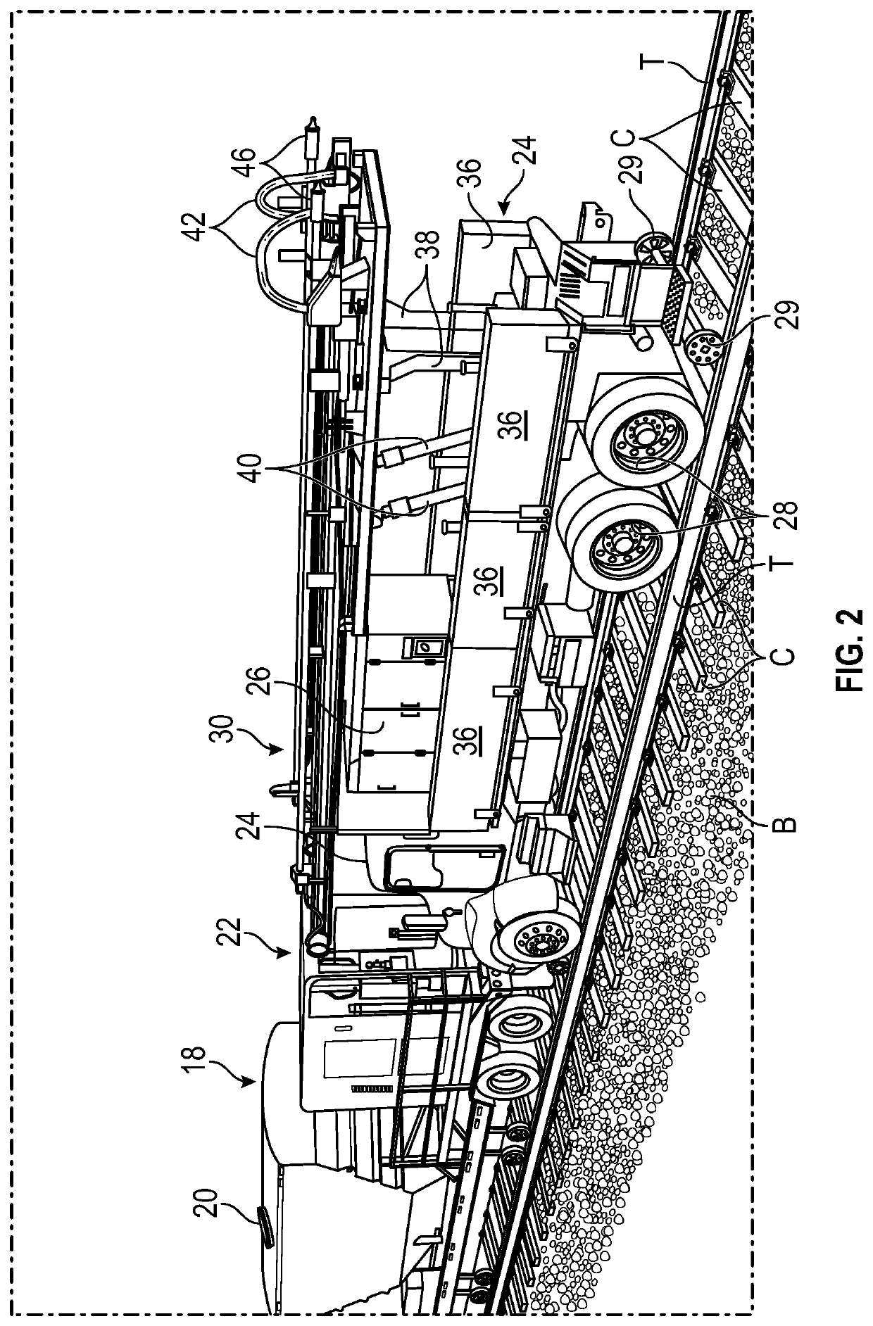 System and method for sub-grade stabilization of railroad bed