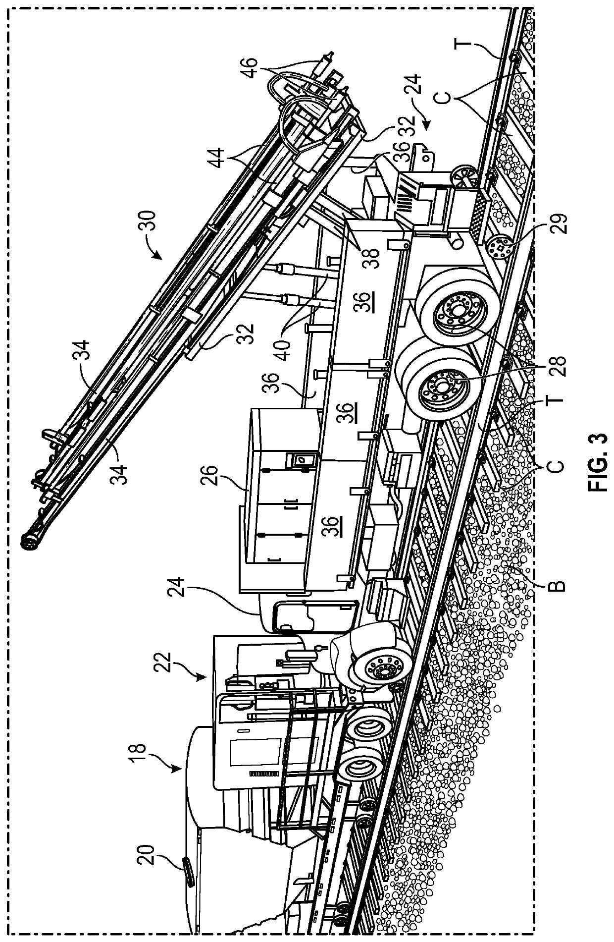 System and method for sub-grade stabilization of railroad bed